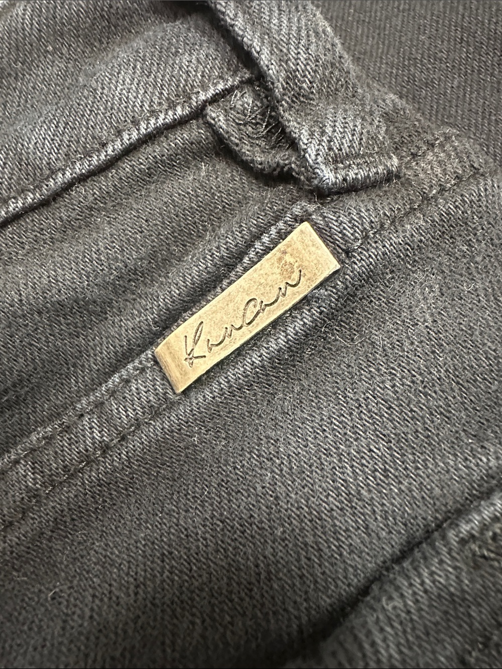 KanCan Women’s Black Jeans with Brass Logo